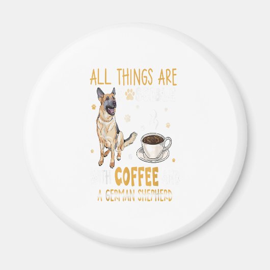 Deutscher Schäferhund-Geschenk Magnet (Vorne)