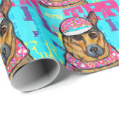 Deutscher Schäferhund Geschenkpapier (Rolleneckpunkt)