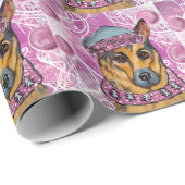 Deutscher Schäferhund Geschenkpapier (Rolleneckpunkt)