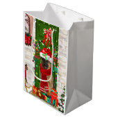 Deutscher Schäferhund-Geschenktasche Mittlere Geschenktüte (Vorderseite Schrägansicht)