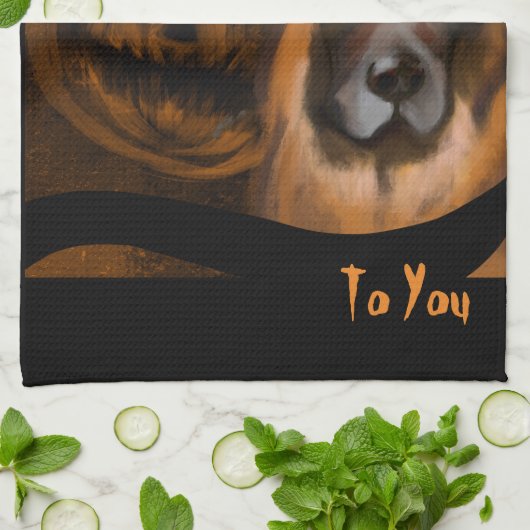 Deutscher Schäferhund Geschirrtuch (Gefaltet)