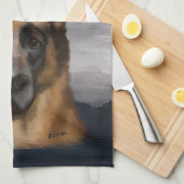 Deutscher Schäferhund Geschirrtuch (Viertel Falte)
