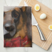 Deutscher Schäferhund Geschirrtuch (Viertel Falte)