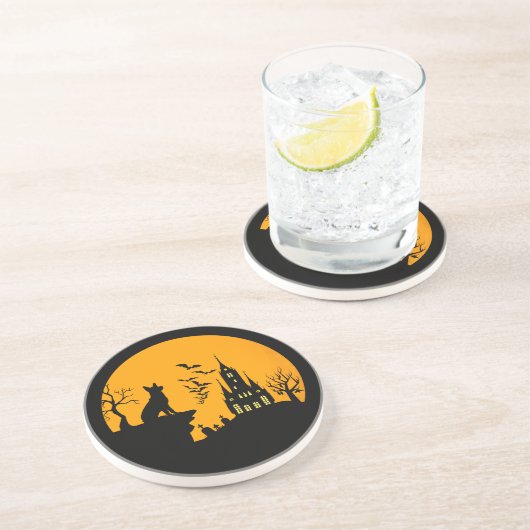 Deutscher Schäferhund Getränkeuntersetzer (Seite)