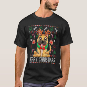 Deutscher Schäferhund Geweihe Weihnachten Xmas Für T-Shirt