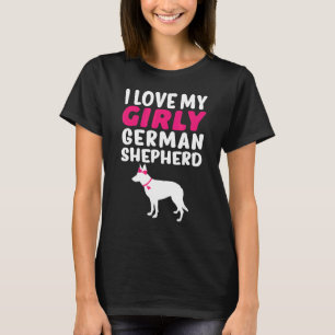Deutscher Schäferhund Girl Girly Dog Geschlechtsve T-Shirt