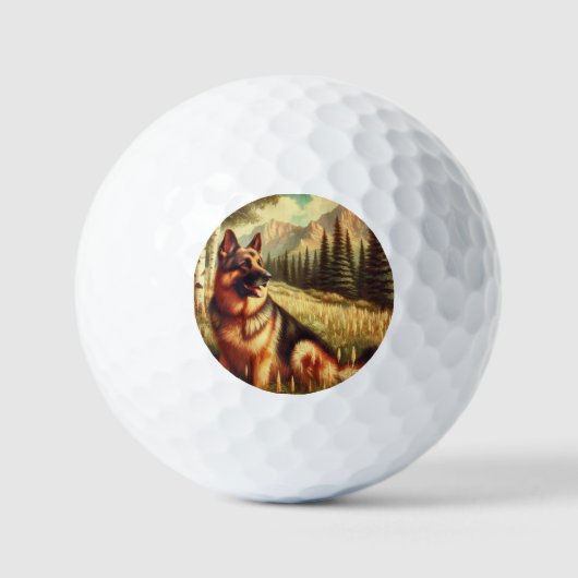 Deutscher Schäferhund Golfball (Vorderseite)