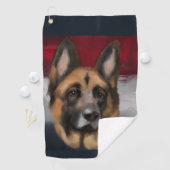 Deutscher Schäferhund Golfhandtuch (Insitu)