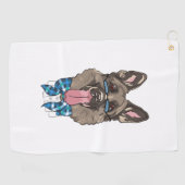Deutscher Schäferhund Golfhandtuch (Horizontal)