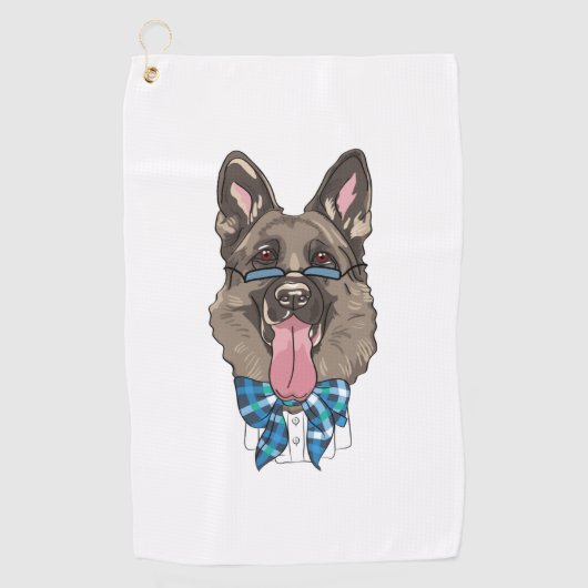 Deutscher Schäferhund Golfhandtuch (Vorderseite)