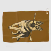 Deutscher Schäferhund Golfhandtuch (Horizontal)