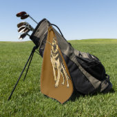 Deutscher Schäferhund Golfhandtuch (Gras)