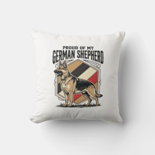 Deutscher Schäferhund Grafik Vintage Gravur Hunde Kissen