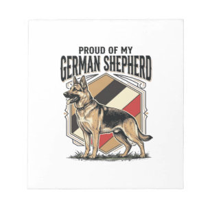 Deutscher Schäferhund Grafik Vintage Gravur Hunde Notizblock