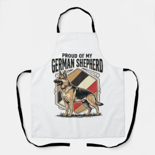 Deutscher Schäferhund Grafik Vintage Gravur Hunde Schürze