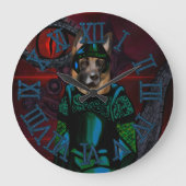 Deutscher Schäferhund Große Wanduhr (Vorderseite)