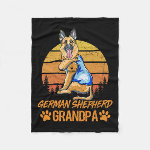 Deutscher Schäferhund Großvater Paw Vater Vatertag Fleecedecke