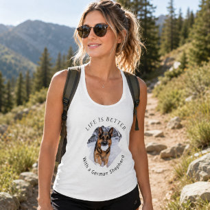 Deutscher Schäferhund GSD Foto Leben ist besser Fr Tank Top