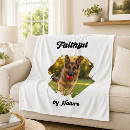 Deutscher Schäferhund GSD Foto Treu von Natur aus Fleecedecke