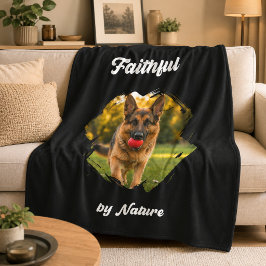Deutscher Schäferhund GSD Foto Treu von Natur aus  Fleecedecke