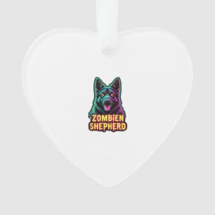 Deutscher Schäferhund GSD Schäferhund Zombie Hund  Ornament