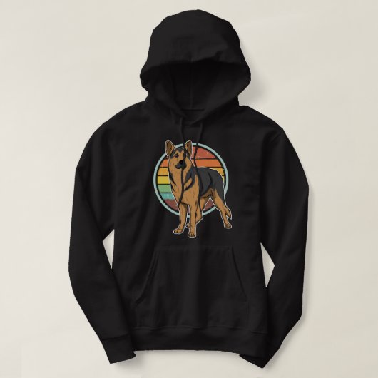 Deutscher Schäferhund GSD Vintag (3) Hoodie (Design vorne)