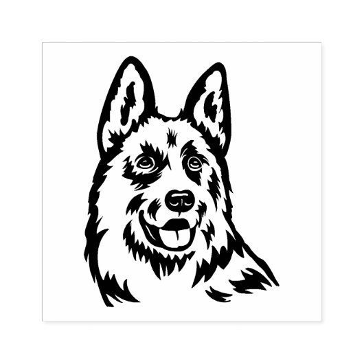 Deutscher Schäferhund Gummistempel (Prägung)