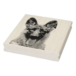 Deutscher Schäferhund Gummistempel