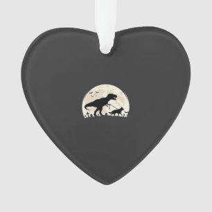 Deutscher Schäferhund Halloween Dinosaur Mond Silh Ornament
