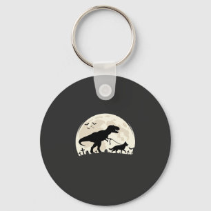 Deutscher Schäferhund Halloween Dinosaur Mond Silh Schlüsselanhänger