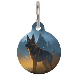 Deutscher Schäferhund Halloween Gruselig Haustiermarke