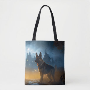 Deutscher Schäferhund Halloween Gruselig Tasche