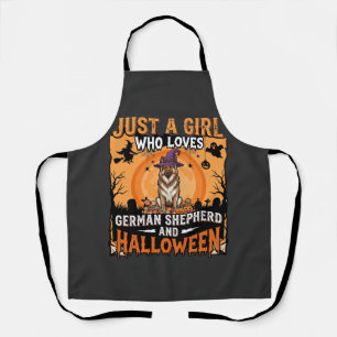 Deutscher Schäferhund Halloween Mädchen Hexe Hund Schürze