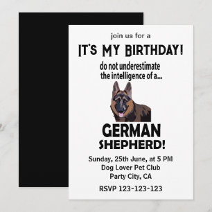 Deutscher Schäferhund Haustier Geburtstag Deutsche Einladung