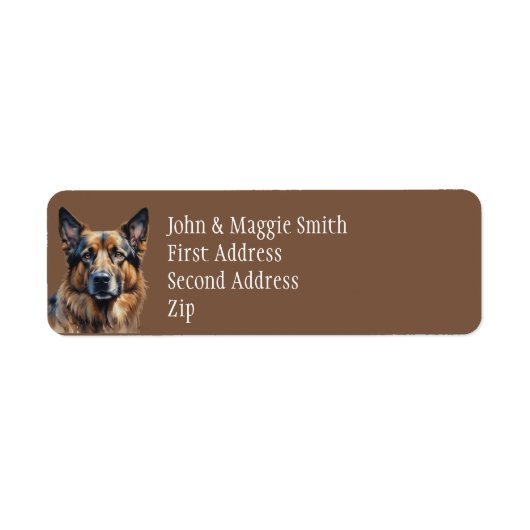 Deutscher Schäferhund-Haustier-Name-Label (Vorne)