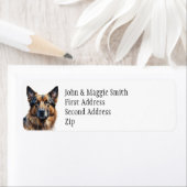 Deutscher Schäferhund-Haustier-Name-Label (Insitu)