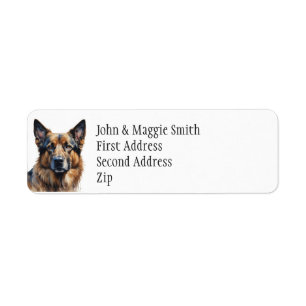 Deutscher Schäferhund-Haustier-Name-Label