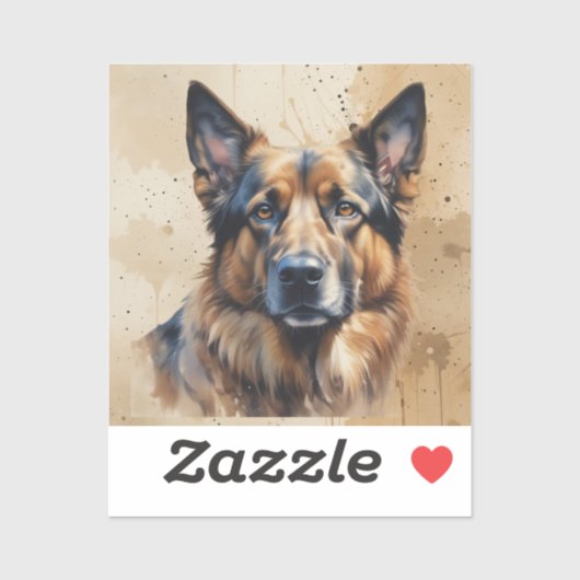Deutscher Schäferhund Haustier Tier Aufkleber (Blatt)
