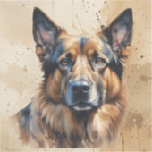 Deutscher Schäferhund Haustier Tier Aufkleber (Vorderseite)