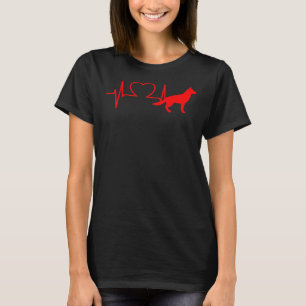 Deutscher Schäferhund Heartbeat 30 T-Shirt