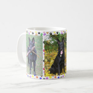 Deutscher Schäferhund, Herbst und Spielzeug & Pfot Kaffeetasse