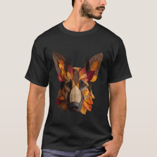 Deutscher Schäferhund Herbstblätter Künstlerischer T-Shirt