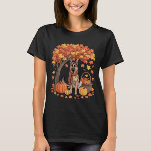 Deutscher Schäferhund Herbstschal Kürbis Herbst Eh T-Shirt