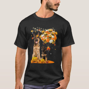Deutscher Schäferhund Hexe Halloween Süßes Tier T-Shirt