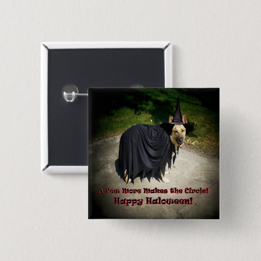 Deutscher Schäferhund Hexenhund Button (Vorne & Hinten)