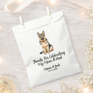 Deutscher Schäferhund Hochzeit in voller Farbe Geschenktütchen