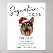 Deutscher Schäferhund Hochzeitshunde - Zeichen für Poster (Vorne)