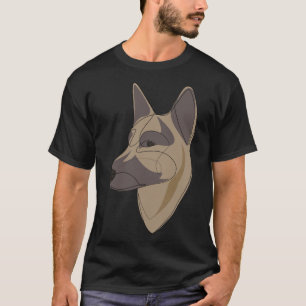 Deutscher Schäferhund Hund 2 C eine Zeichnend Lini T-Shirt