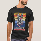 Deutscher Schäferhund Hund Amerikanischer Patriot  T-Shirt (Vorderseite)