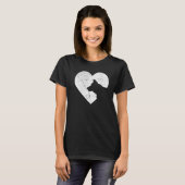 Deutscher Schäferhund Hund Funny Heart Valentine's T-Shirt (Vorne ganz)